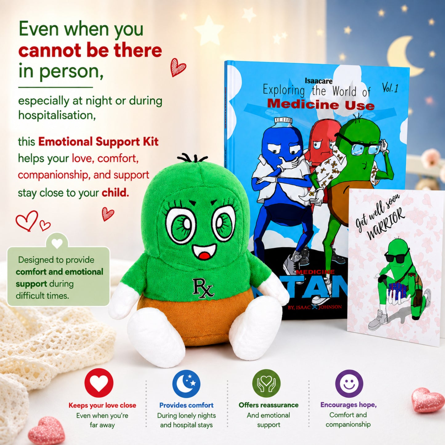Medicine Titans Emotional Support Kit - Get well soon gift
